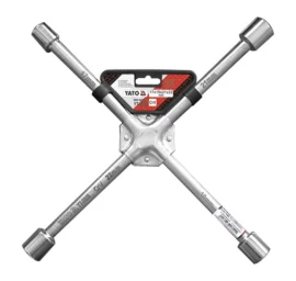 Raktas ratams Cr-V, sustiprintas kryžius 17x19x21x22 mm Yato (YT-0800)