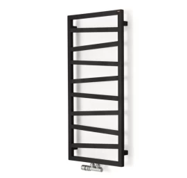 Rankšluosčių džiovintuvas gyvatukas Terma Zigzag 107x50 cm, juodas matinis