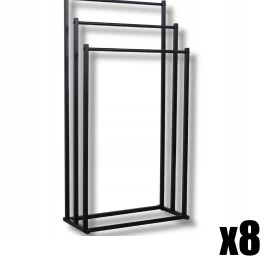 Rankšluosčių Stovas 3 Pakopos - Juodas - M X 8