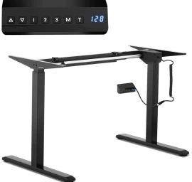 Rašomojo Stalo Rėmas Su Elektriniu Aukščio Reguliavimu 73-123 Cm Iki 80 Kg Black