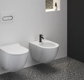 Ravak Eleganta Bidė maišytuvas 130 mm be dugno vožtuvo, Black Matt X070295