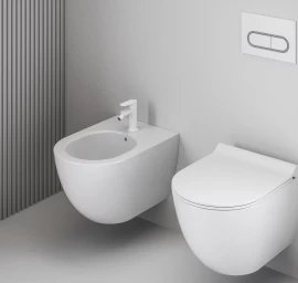 Ravak Eleganta Bidė maišytuvas 130 mm be dugno vožtuvo, White Velvet X070258