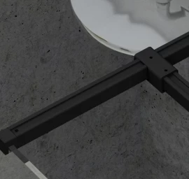 Ravak W SET-Uni T laikiklis, juodas, GWD010003025