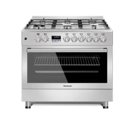 Ravanson KWGE-K90-6 TOP CHEF cooker Freestanding cooker Stainless steel Gas B