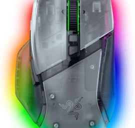 Razer Basilisk V3 Pro 35K Belaidė žaidimų pelė RF Wireless+Bluetooth+USB-A 35000 DPI, Phantom White