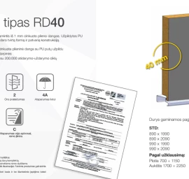 Ryterna RD40 – patikimos techninės lauko durys pramonei, sandėliukui, garažui ar ūkinei patalpai