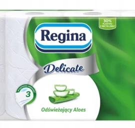 regina Aloe Vera Tualetinis Popierius, 8 Ritinėliai.