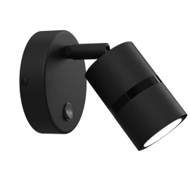 Reguliuojamas Sieninis šviestuvas Su Jungikliu G10 Black.