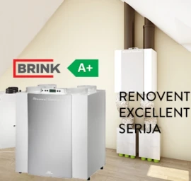 Rekuperatoriai BRINK Renovent Excellent iki 80 m²