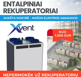 Rekuperatorių montavimas Vilniuje ir Vilniaus apskrityje