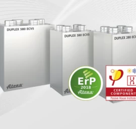 Rekuperatorius Duplex 380 ECV5-E.RD5 ent. su CP Touch valdikliu ir šildytuvu