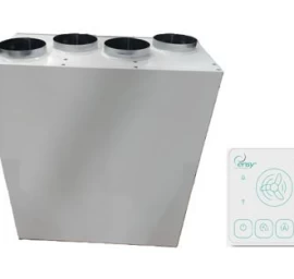 Rekuperatorius ENSY XBO 300BH vert. deš.p. 344 m³/h su vid. pašildytuvu , Wi-Fi ir Bluetooth valdikliu