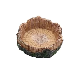 REP NOVA kelmo imitacijos dubuo 11x11x3cm, REP-DISH-WOOD-R