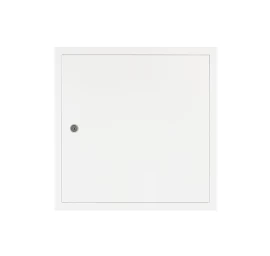 Revizinės durelės su spynele, 500x500mm balta sp.