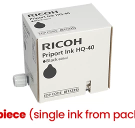 Ricoh Priport HQ-40 (817225) Rašalinė kasetė, Juoda (1 vnt)
