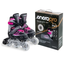 Riedučiai-riedučiai 4in1 Enero Pro Led 26-29 Pink-grey