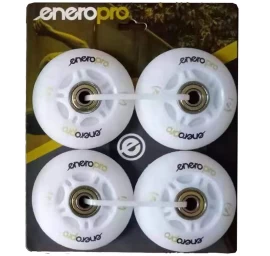 Riedučių Ratukai Enero Pro Pu 64 Mm 4 Vnt. Su Abec 7 Led Guoliais