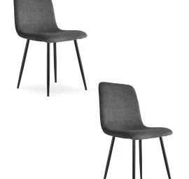 rift Kėdė - Pilkas Velvetas / Juodos Kojos X 2