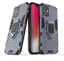 ring Armor Hibridinis šarvuotas Dėklas + Magnetinis Laikiklis iphone 12 Mini, Mėlynas