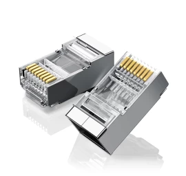 Rj45 Jungtis Vytos Poros 8p8c Utp Cat. 6 Sidabrinė - 10 Vnt.