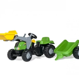 Rolly Toys 023134 Rolly Kid X Traktorius Su Kaušu Ir Priekaba, žalias