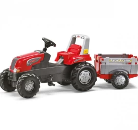Rolly Toys 800261 Rolly Junior Rt Traktorius Su Priekaba Raudona