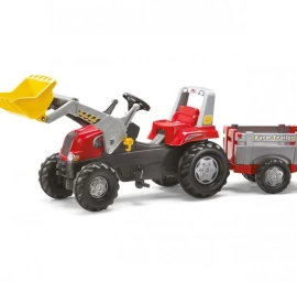 Rolly Toys 811397 Rolly Junior Rt Traktorius Su Priekaba Ir Kaušu Raudonos Spalvos