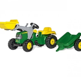 Rolly Toys 811496 Rolly Junior John Deere Traktorius Su Kaušu Ir Priekaba
