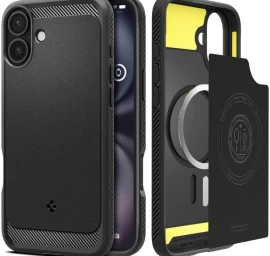 rugged Armor Magsafe Iphone 16 Galinis Dėklas - Juodas