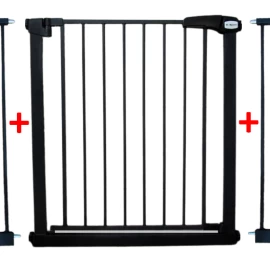 Safety Bars S2 Black Laiptų, Durų 79-105 Cm Apsauginis Išsiplėtimo Rėmas
