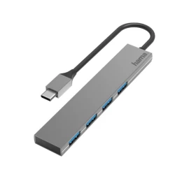 Šakotuvas Hama USB-C HUB 00200101, pilka (Ekspozicinė prekė)