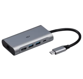 Šakotuvas ISY 4-in-1 USB-C IAD 1022 (Ekspozicinė prekė)