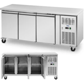 šaldomas Gastronomijos Stalas Ant Ratukų 3 Skyriai 410 L 179x70x85 Cm