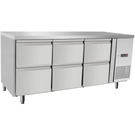 šaldomasis Gastronomijos Stalas Su 6 Stalčiais 420 L 400 W 1795x700x879 Mm