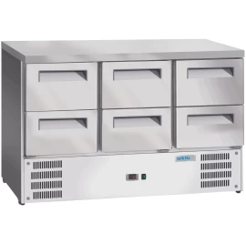 šaldomasis Stalas 6 Stalčiai Gn 1/1 368 L 304 W 1365x700x855 Mm