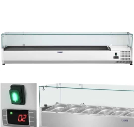 šaldymo Padėklas Su Stikliniu Dangčiu 9x Gn1/4 180 Cm