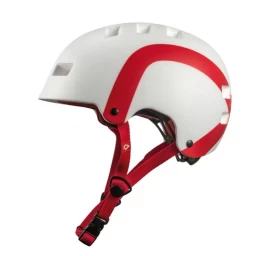 Šalmas HEBO Casco Bici Wheelie // dydis: 59-62 cm (balta/raudona)