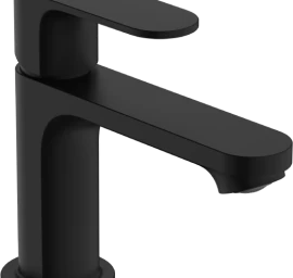 Šalto vandens praustuvo čiaupas HANSGROHE Rebris S 80, matinis juodas, 72503670