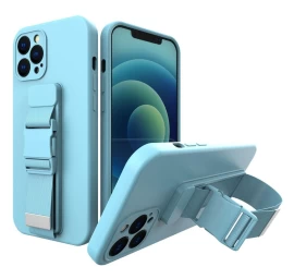 samsung Galaxy A12 Mėlynos Spalvos Virvinis Dėklas Su Dirželiu, Skirtas samsung Galaxy A12 samsung Galaxy A12 Mėlynos Spalvos Virvinis Dėklas Su Dirželiu, Skirtas samsung Galaxy A12