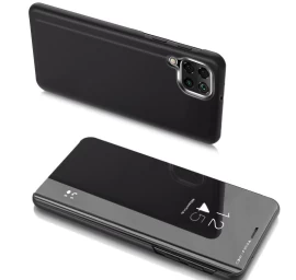 samsung Galaxy A22 4g Clear View Case Apverčiamasis Dėklas - Juodas