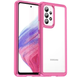 samsung Galaxy A53 5g Korpusas Su Lanksčiu Rėmeliu, Rožinės Spalvos