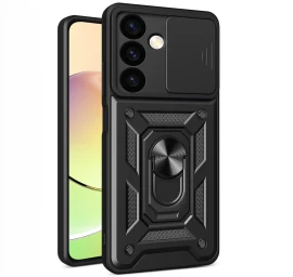Samsung Galaxy S24 Hybrid Armor Camshield Fotoaparato įmautė Juoda