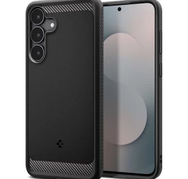 samsung Galaxy S25 Fe Rugged Armor Dėklas - Matinės Juodos Spalvos