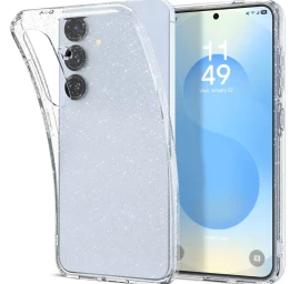 samsung Galaxy S25 Skystųjų Kristalų Dėklas - Blizgus Skaidrus