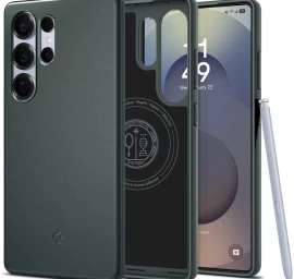 samsung Galaxy S25 Ultra Thin Fit Mag Galinis Dėklas - žalias