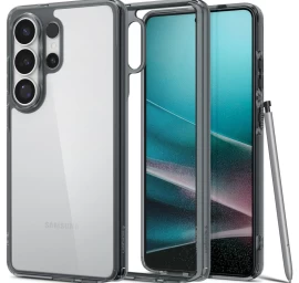 samsung Galaxy S26 Ultra Hybrid Dėklo Dangtelis - Skaidrus-juodas