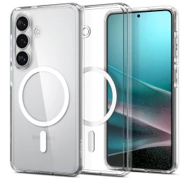 samsung Galaxy S26+ Ultra Hybrid Magsafe Dėklas - Skaidrus Ir Baltas