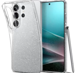 samsung Galaxy S26 Ultra Liquid Crystal Glitter Dėklas - Blizgus Permatomas