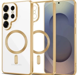 samsung Galaxy S26 Ultra Magflex Dangtelio įmautė - Skaidrios Aukso Spalvos