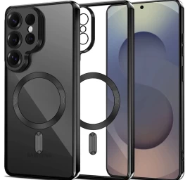 samsung Galaxy S26 Ultra Magflex Dėklas - Skaidrus-juodas